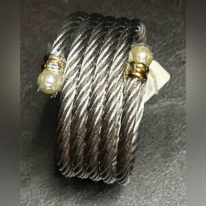 New EDFORCE Elegant Stainless Steel Cable Bracelet